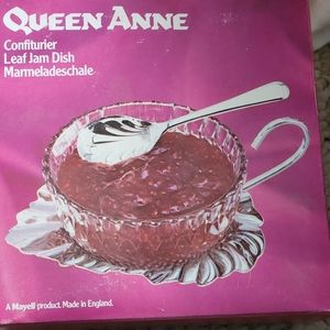 Silver leaf jam serving bowl